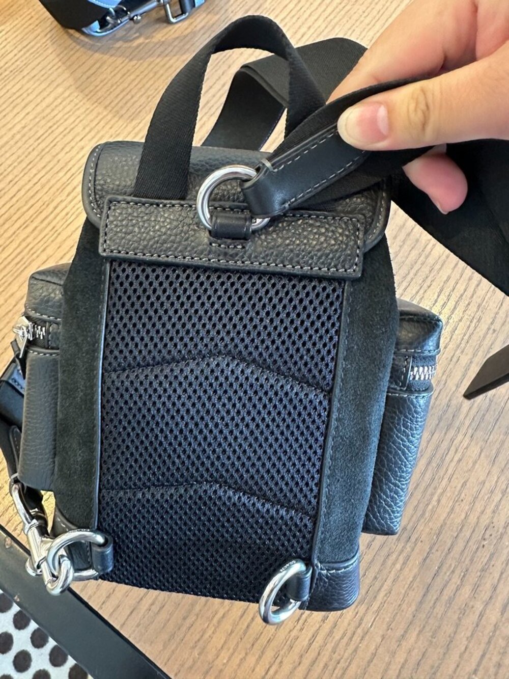 NWT! Coach CCE79 Men's Sprint Sling Pack Small Messager In Black Suede leather - Picture 7 of 11